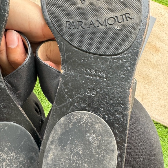 LEATHER THONG SANDAL WITH DOUBLE G - Picture 7 of 8